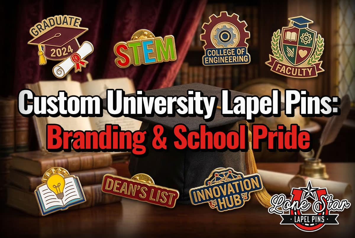 A variety of customer custom university enamel lapel pins